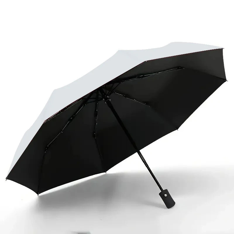 8-Rib Automatic High Quality Umbrella - One-Touch Open/Close, Compact Foldable Design for Men & Women, Navy & Black, Business &
