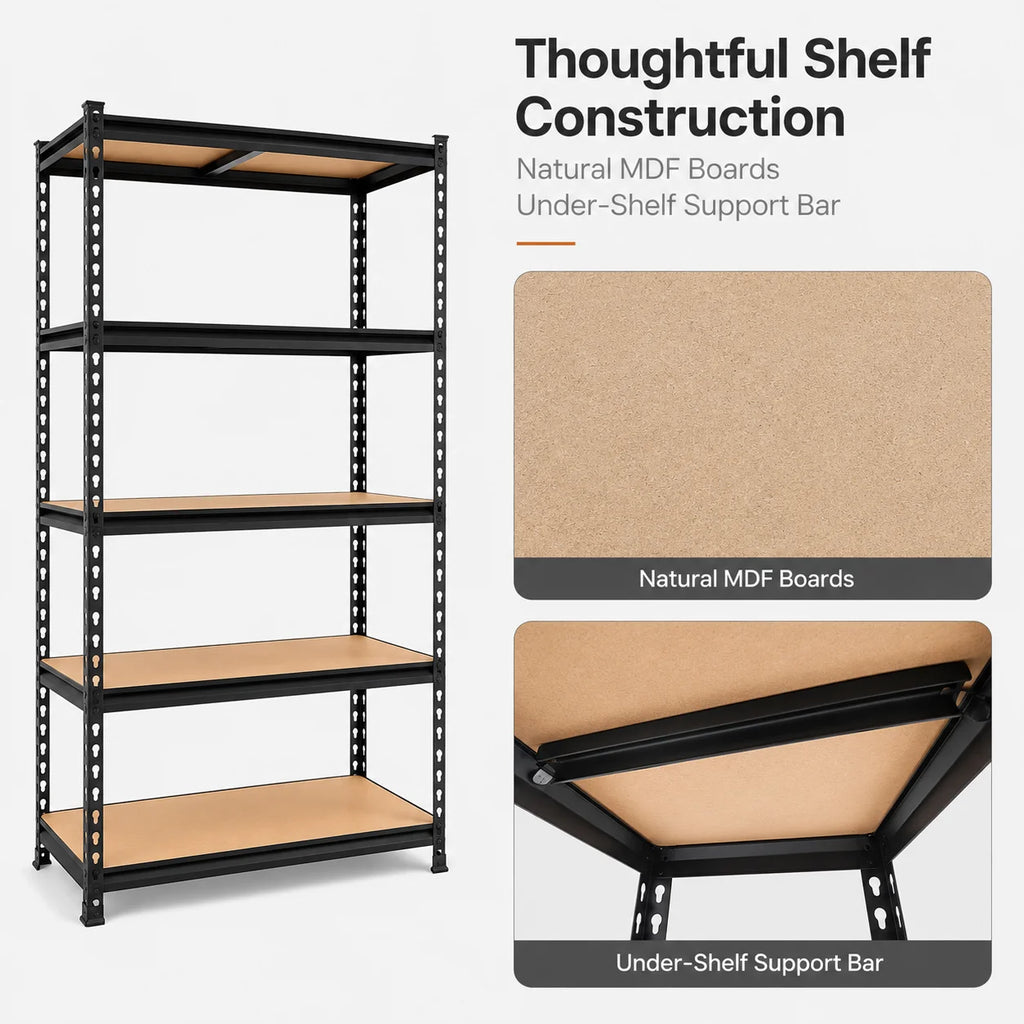 5-Tier Heavy Duty Metal Shelving Unit – Adjustable