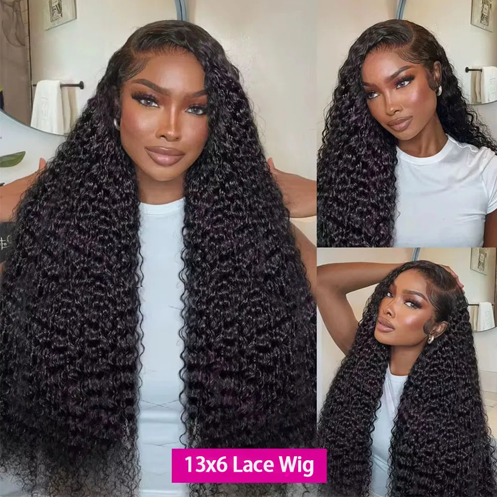 Brazilian Virgin Hair Kinky Curly HD Lace Front Wig – 250% Density