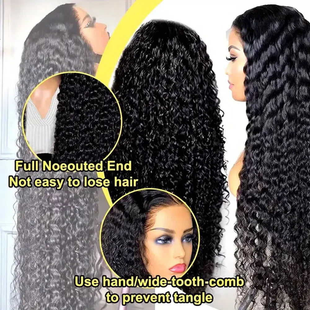 Brazilian Virgin Hair Kinky Curly HD Lace Front Wig – 250% Density