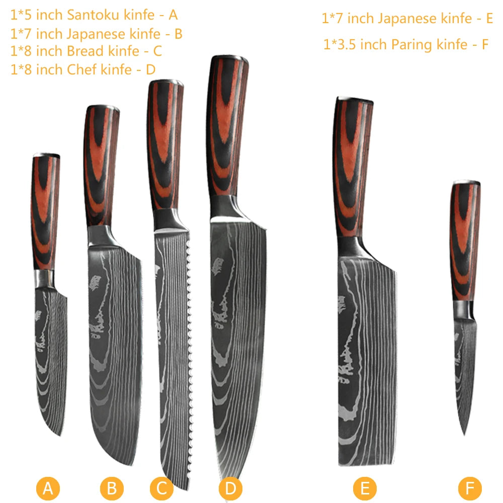 Japanese Stainless Steel Chef Knife Set