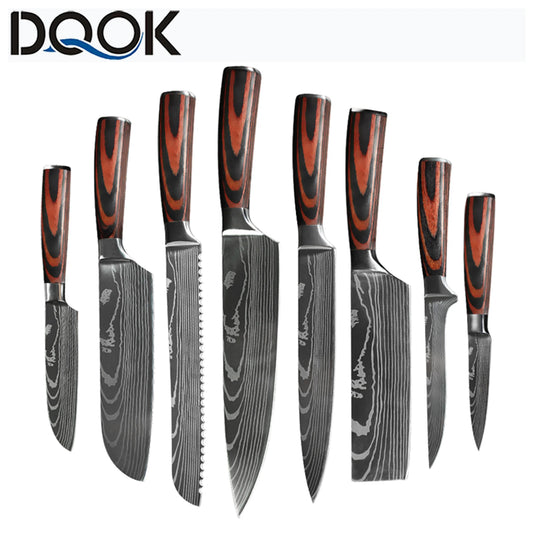 Professiona Japanese Chef Knife Kitchen Knives Santoku Slicing Utility Bread Meat Cleaver Butcher Stainless Steel Cooking Knife