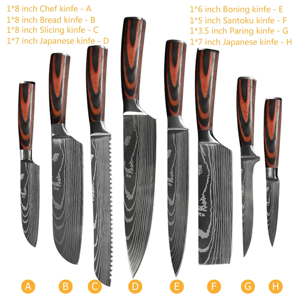 Japanese Stainless Steel Chef Knife Set