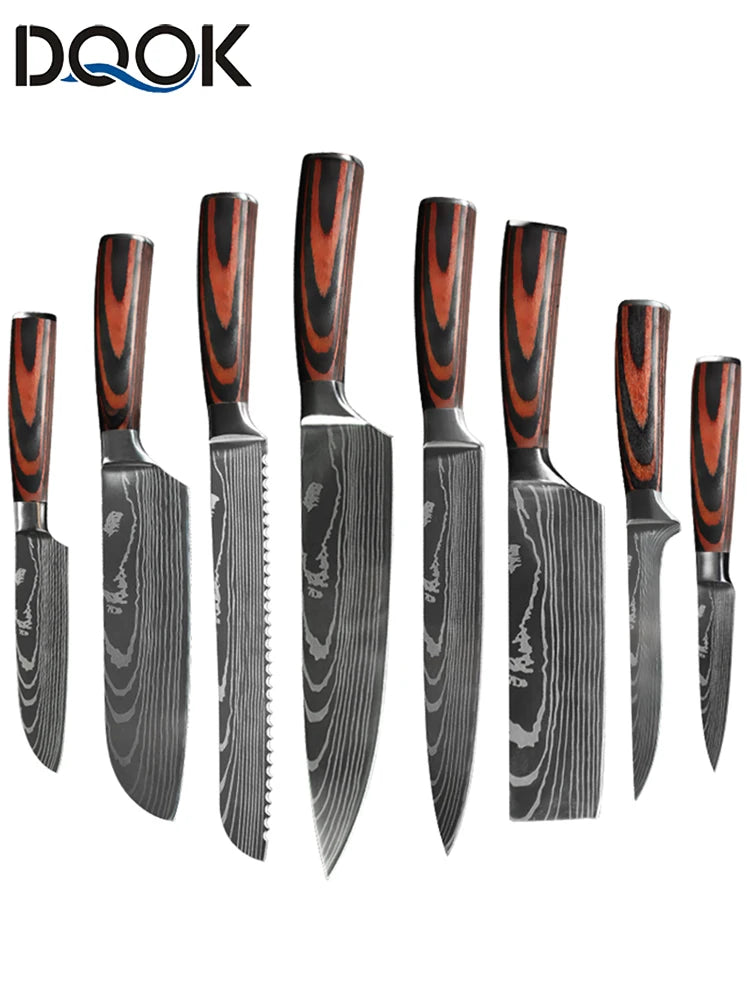 Professiona Japanese Chef Knife Kitchen Knives Santoku Slicing Utility Bread Meat Cleaver Butcher Stainless Steel Cooking Knife