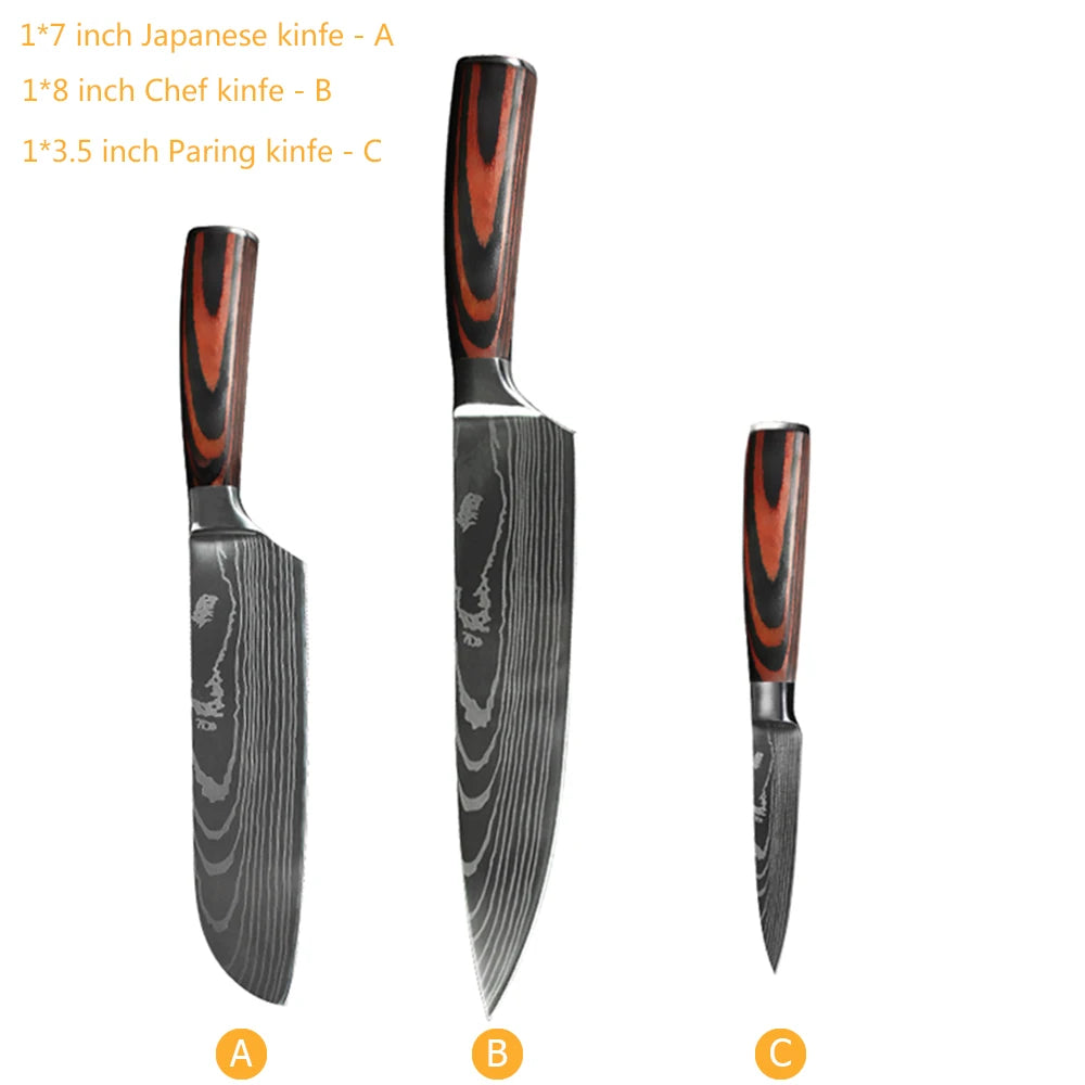 Japanese Stainless Steel Chef Knife Set
