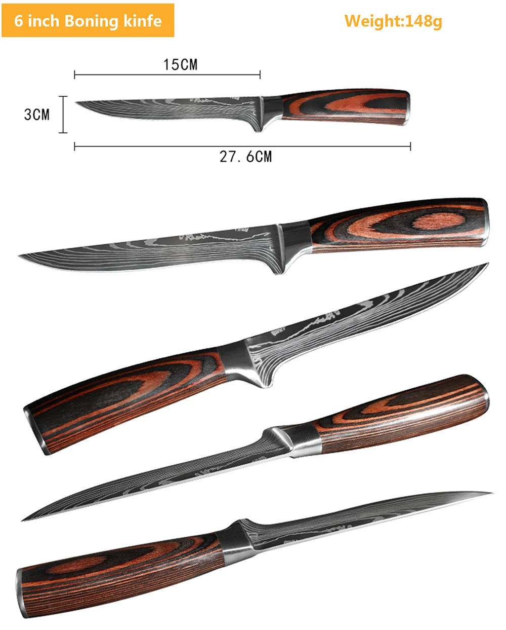 Professiona Japanese Chef Knife Kitchen Knives Santoku Slicing Utility Bread Meat Cleaver Butcher Stainless Steel Cooking Knife