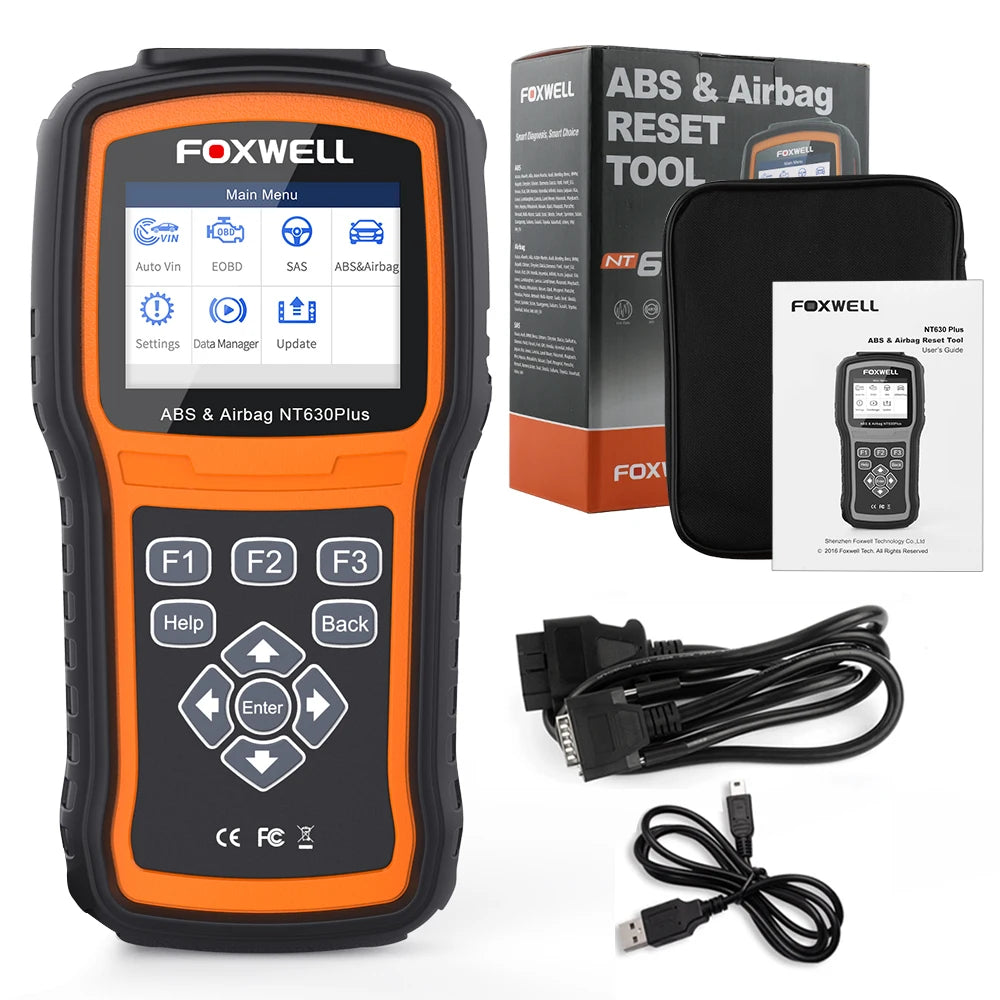 FOXWELL NT630 Plus OBD2 Scanner – ABS, SRS & EPB