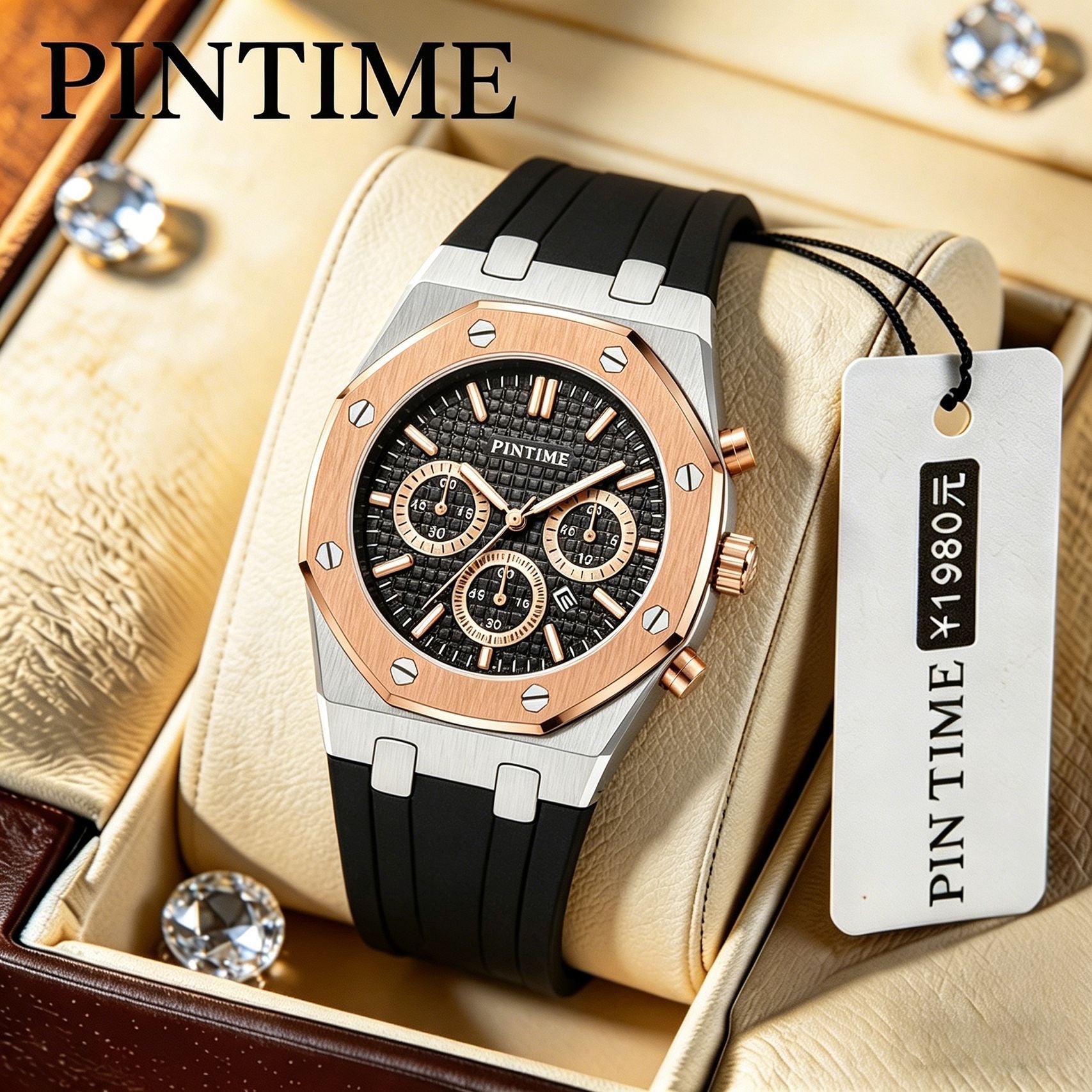 Men's Multi-Dial Sports Watch – Waterproof Fashion