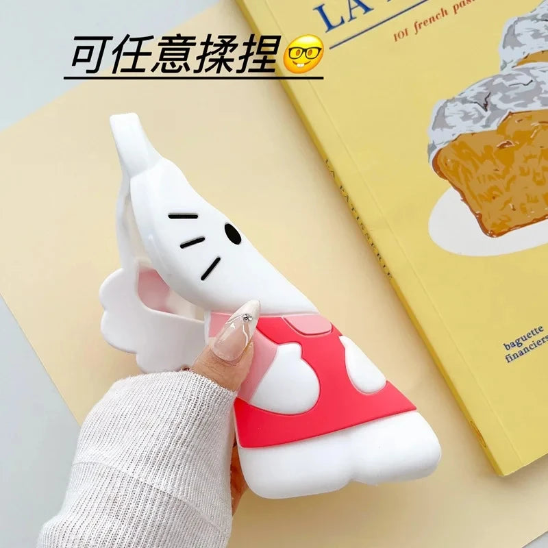Sanrio Hello Kitty 3D Cartoon Bow Phone Case For iPhone 17 16 15 14 13 12 Pro Max 11 Anti Fall So Cute Y2K Soft Silicone Cover