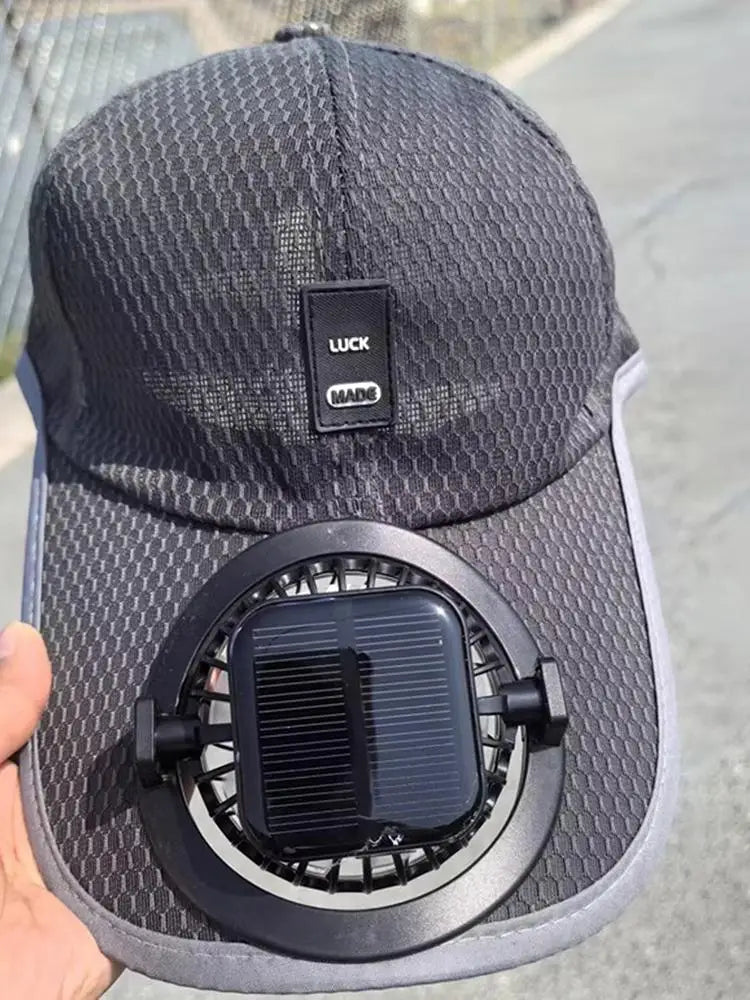 Solar-Powered Cooling Fan Baseball Cap