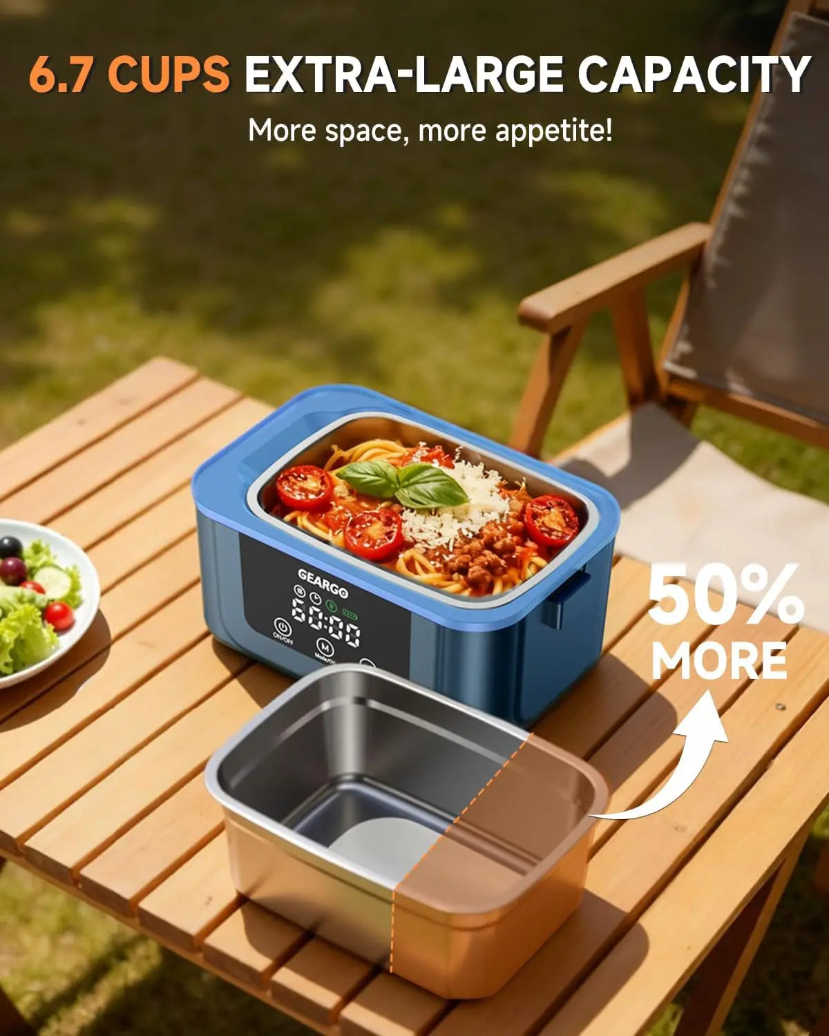 Cordless Self-Heating Electric Lunch Box – 1.6L