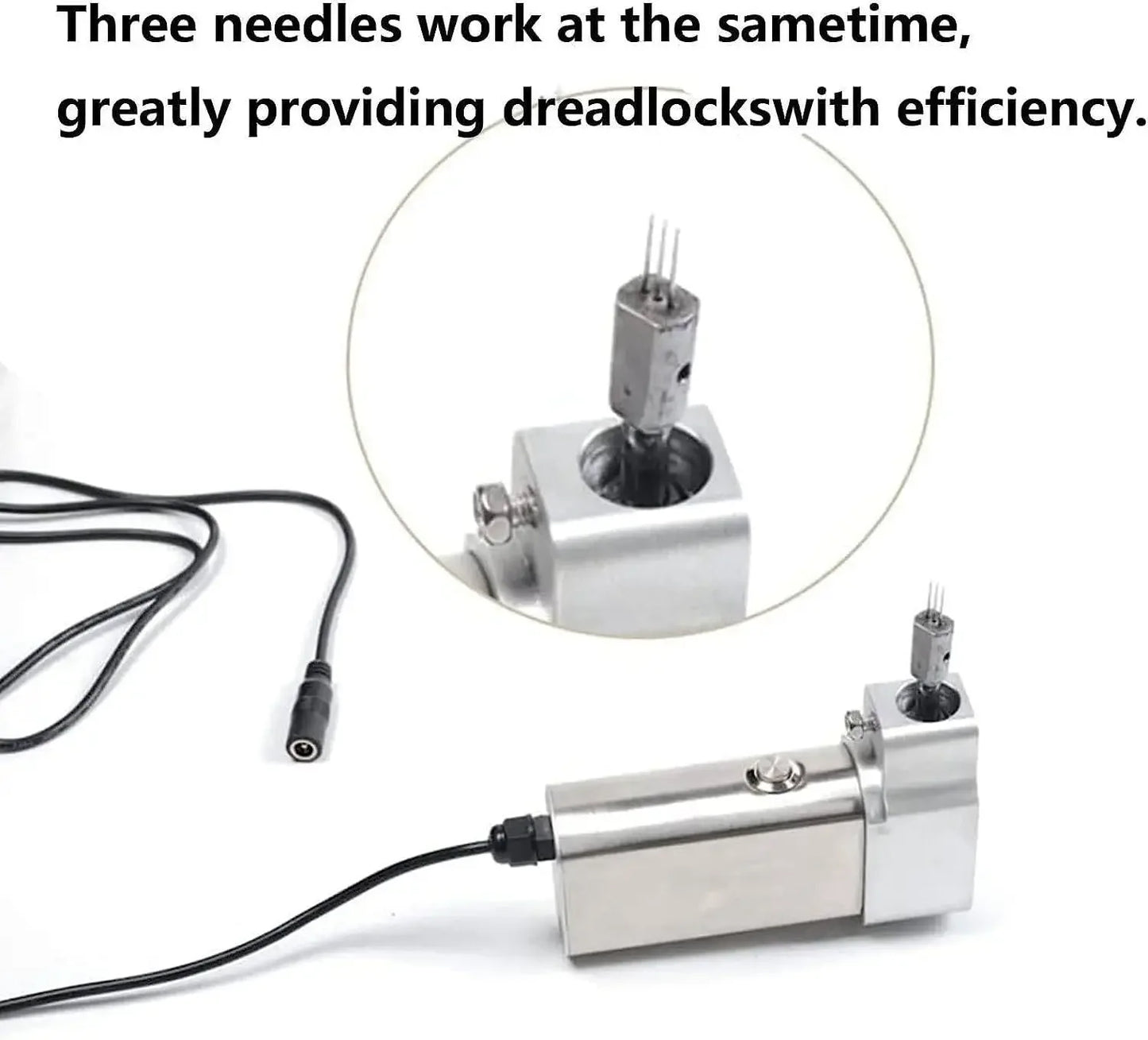 Dreadlocks Machine with 6 Replacement Head,Dreadlock Maker Machine,Electric Dreadlock Maker for Loc,Can Be Directly Work on Head
