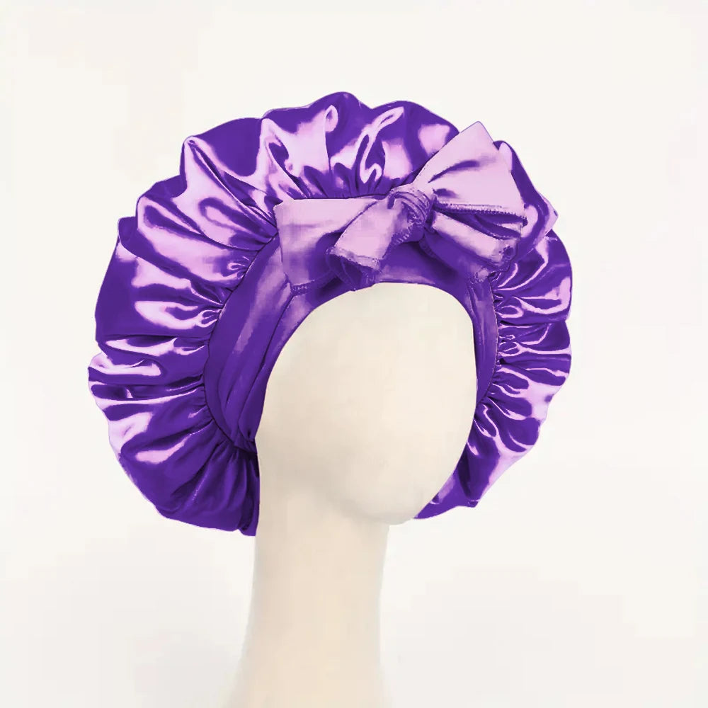 Adjustable Satin Silk Sleep Bonnet