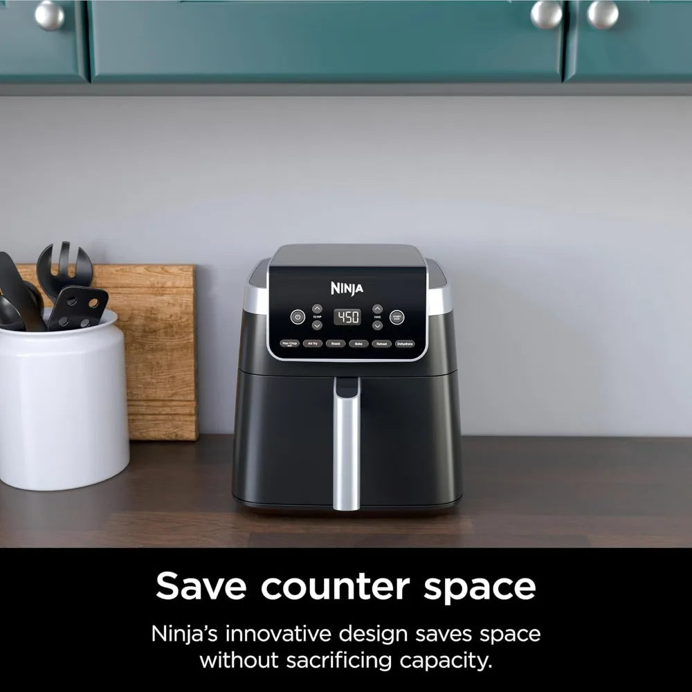 Ninja Air Fryer 6.5 QT Pro XL Capacity fits 9lbs of Wings  6-in-1 Max Crisp Reheat & Dehydrate Nonstick Basket Crisper Plate