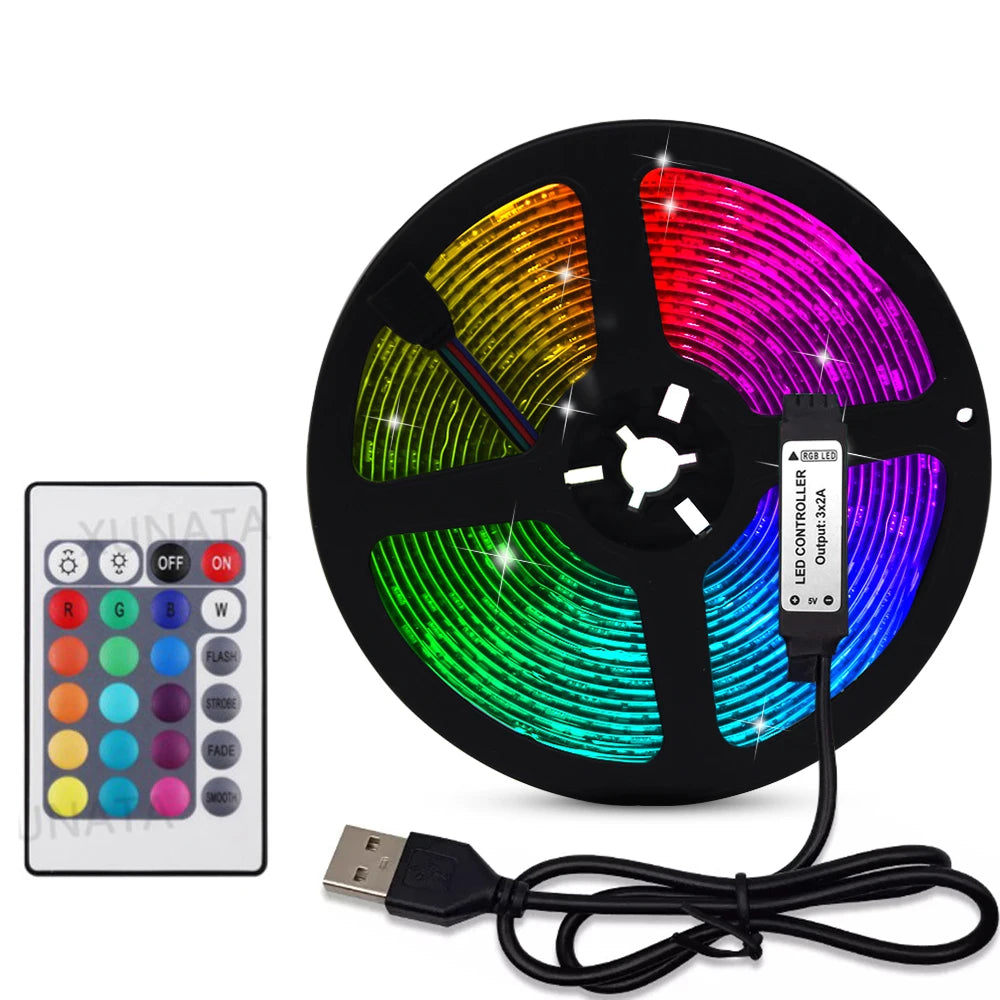 USB RGB LED Strip Light with Remote Control
