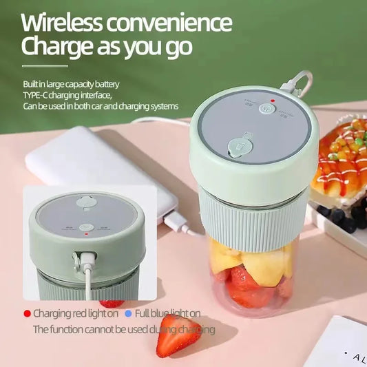 Portable Juicer Usb Rechargeable Wireless Mini Smoothie Blender Mixer Fruit Juice Maker Electric Juicer Machine Glass Cup