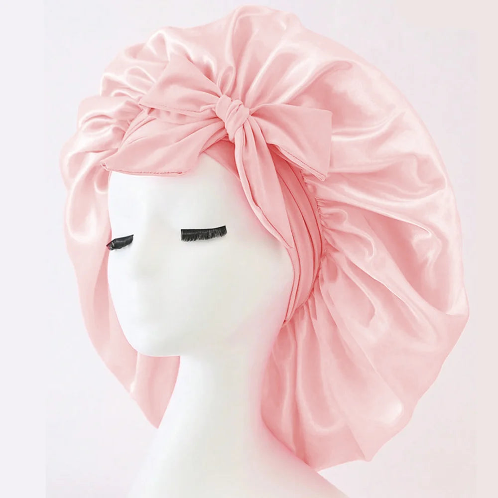 Adjustable Satin Silk Sleep Bonnet
