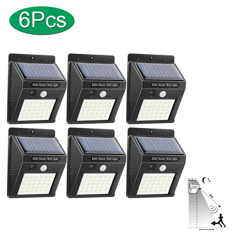 Solar LED Motion Sensor Wall Light – Outdoor Waterproof