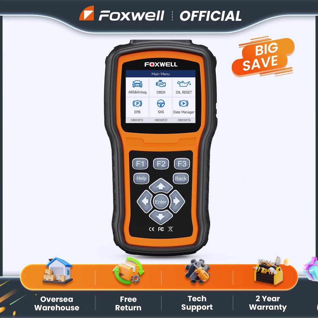 FOXWELL NT630 Plus OBD2 Scanner – ABS, SRS & EPB