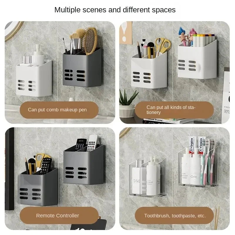 No-Drill Wall Mount Makeup Shelf