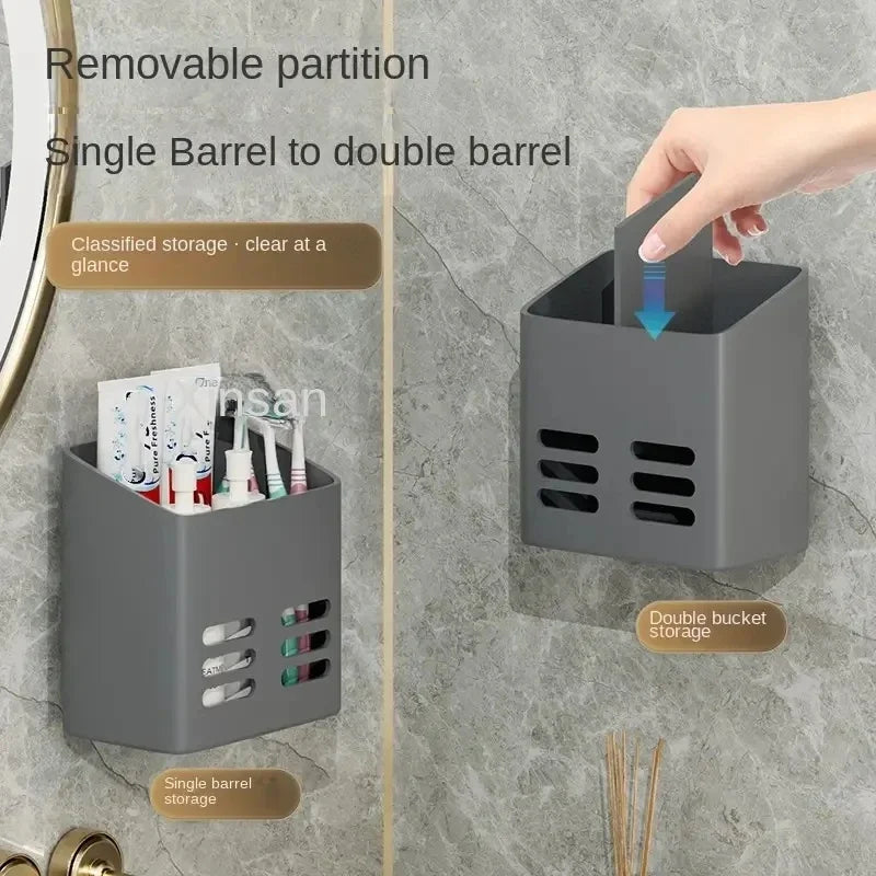 No-Drill Wall Mount Makeup Shelf