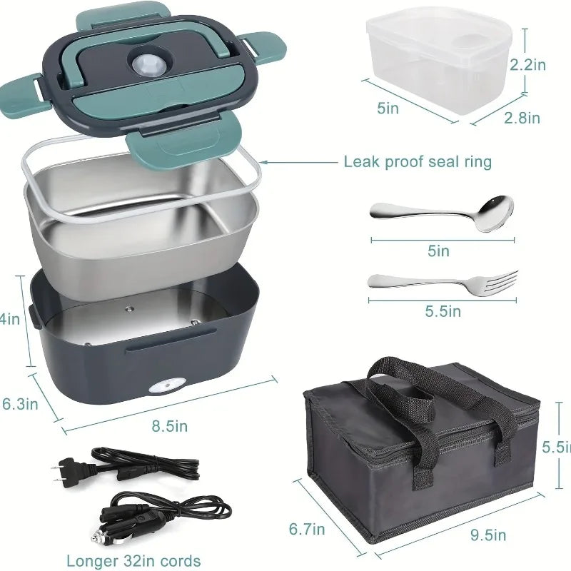 Portable Electric Lunch Box Food Warmer – 1.5L, 60W