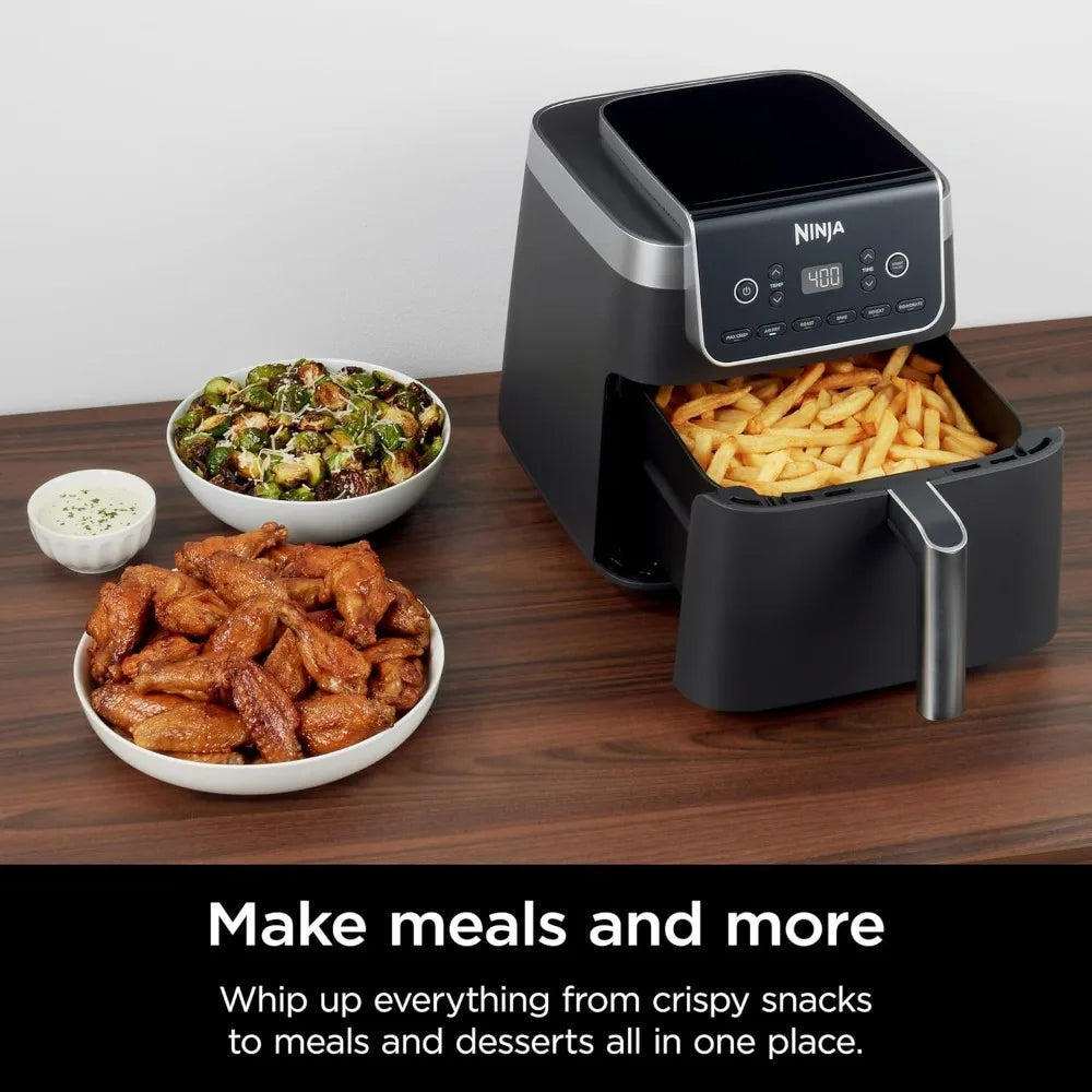 Ninja Air Fryer 6.5 QT Pro XL Capacity fits 9lbs of Wings  6-in-1 Max Crisp Reheat & Dehydrate Nonstick Basket Crisper Plate