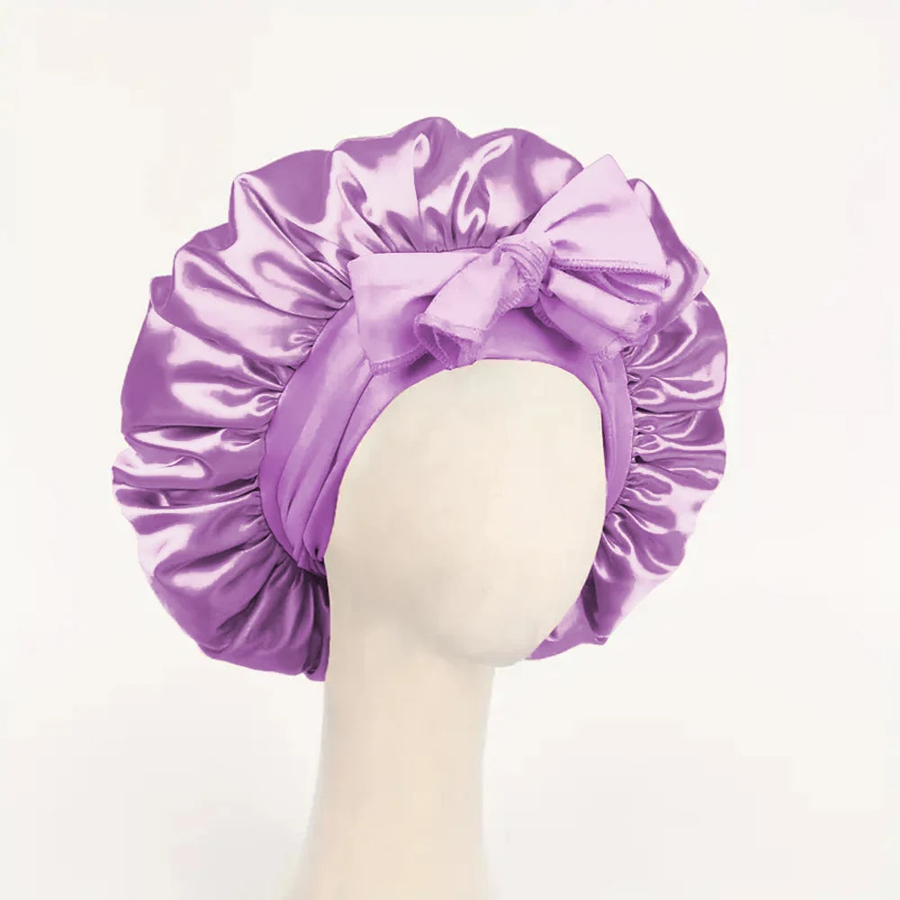Adjustable Satin Silk Sleep Bonnet