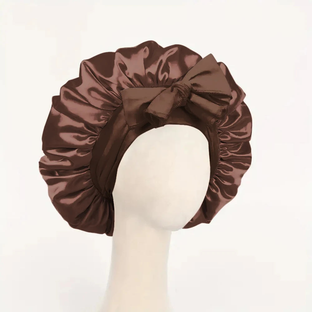 Adjustable Satin Silk Sleep Bonnet