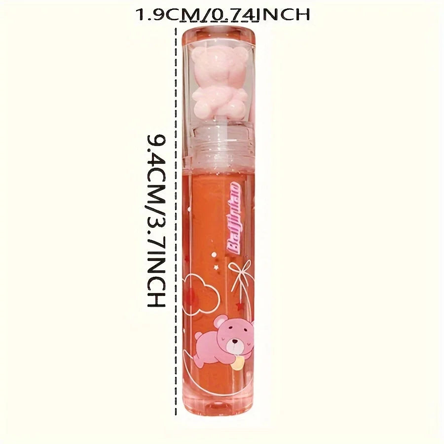 Cute Bear Mirror Gloss Lip Glaze – 6 Colors