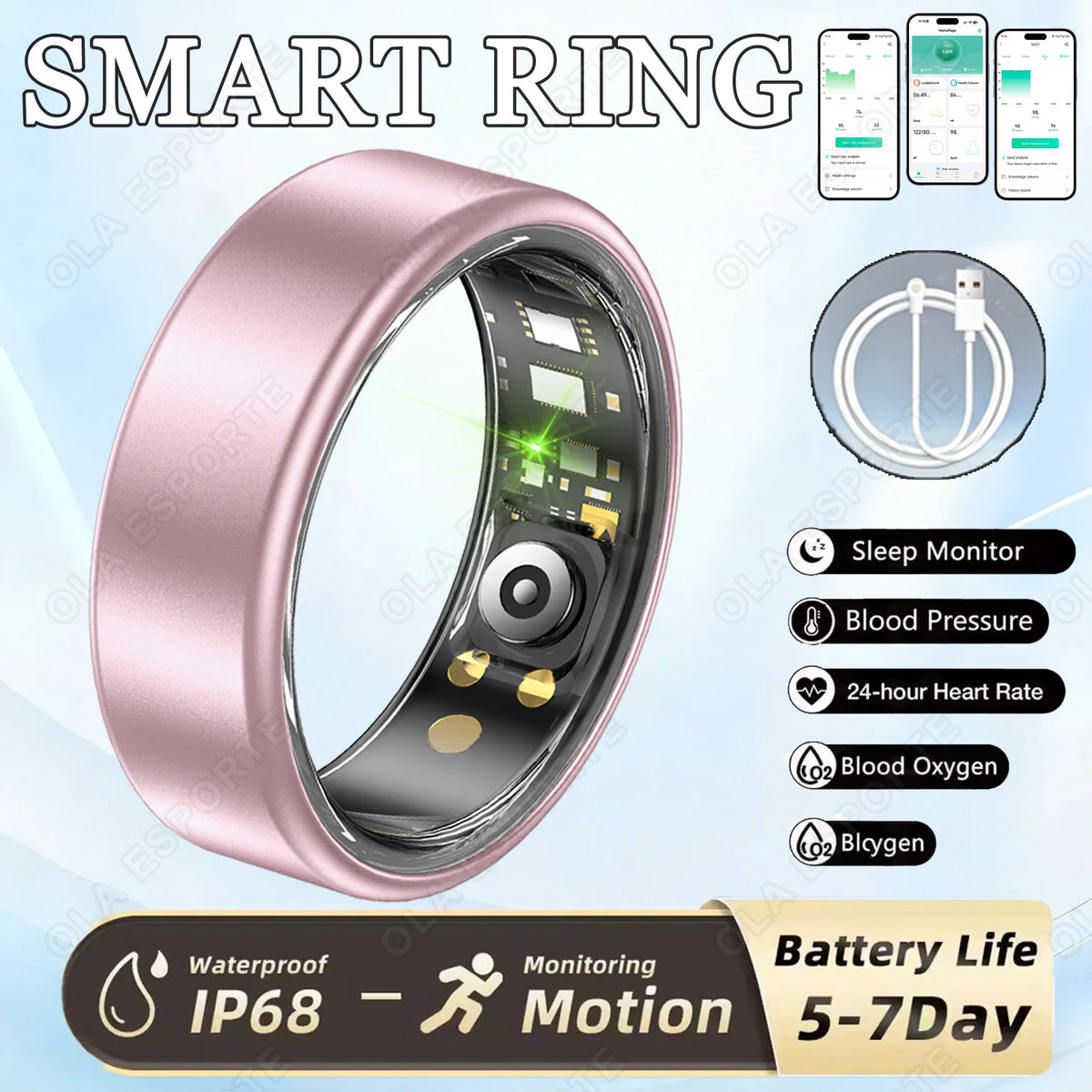 Smart Fitness Tracking Ring