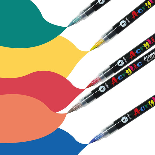 Acrylic Paint Pens – Brush Tip, 12-60 Colors, DIY Crafts
