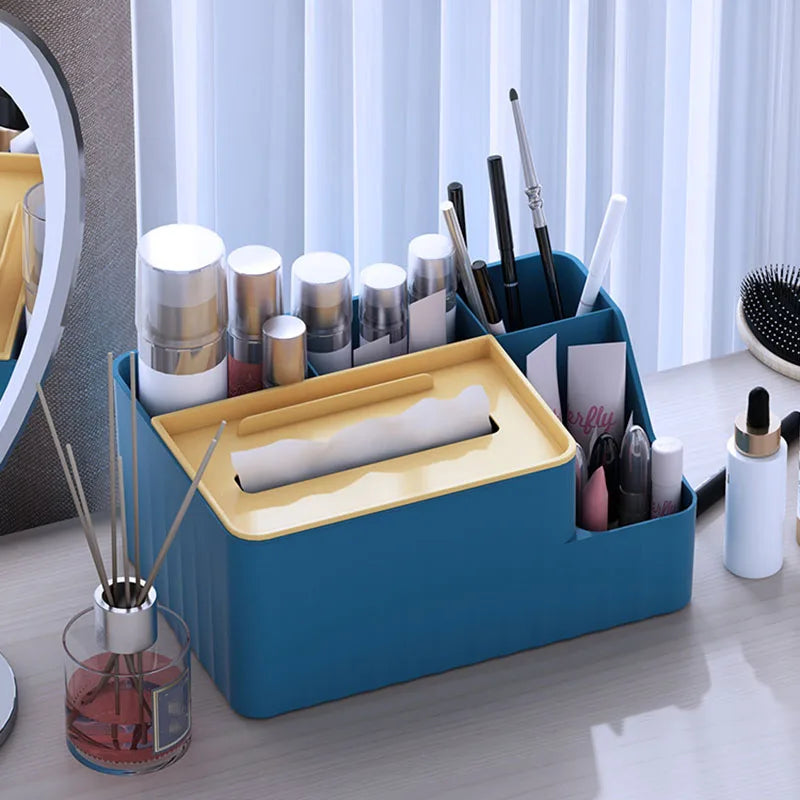 6-Section Desk Organizer with Tissue Holder