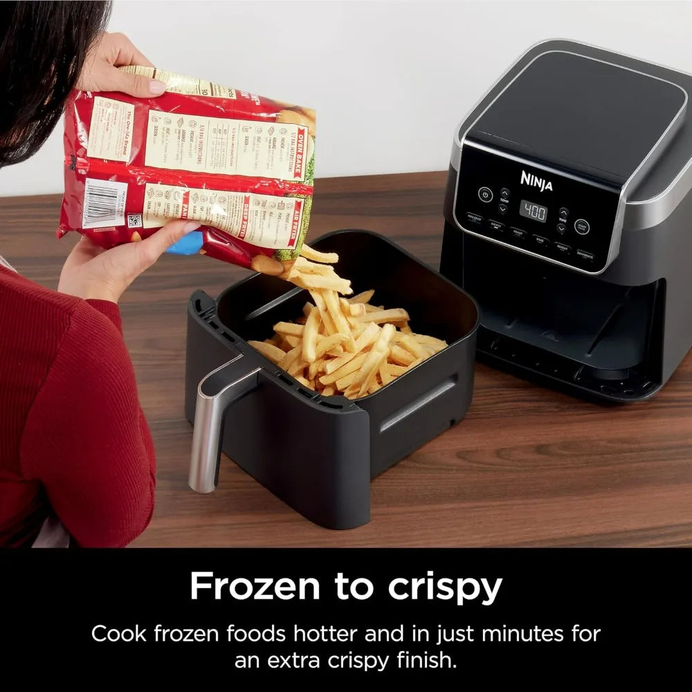 Ninja Air Fryer 6.5 QT Pro XL Capacity fits 9lbs of Wings  6-in-1 Max Crisp Reheat & Dehydrate Nonstick Basket Crisper Plate
