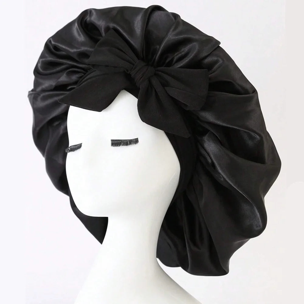Adjustable Satin Silk Sleep Bonnet