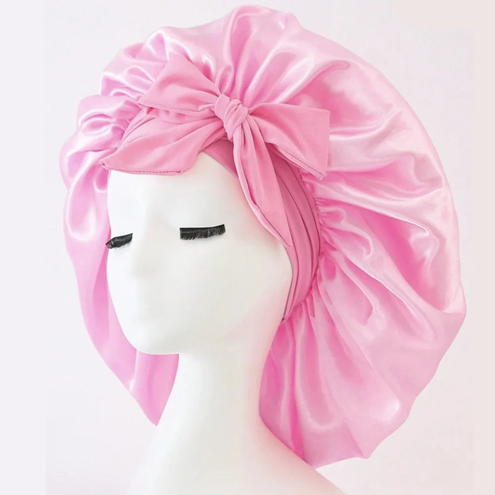 Adjustable Satin Silk Sleep Bonnet