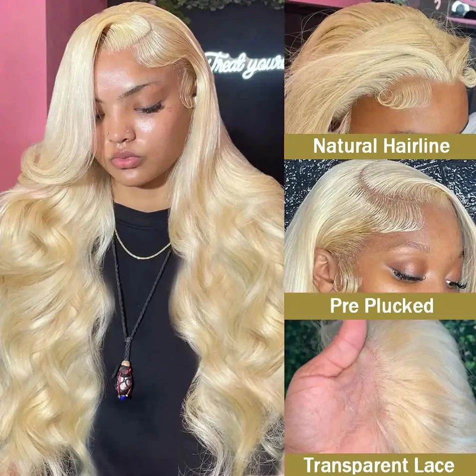 613 Blonde HD Lace Frontal Wig 30" Body Wave