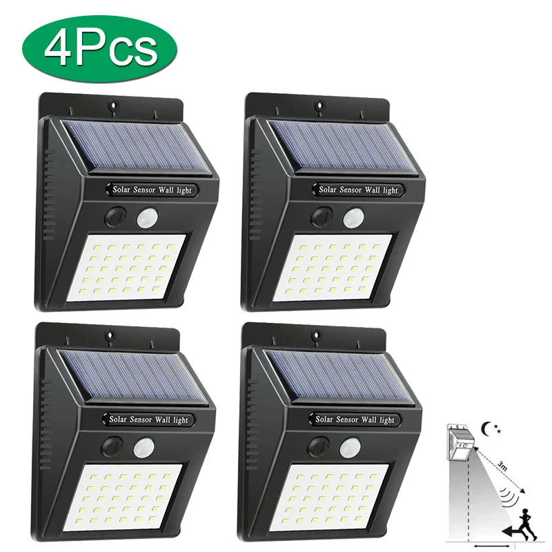 Solar LED Motion Sensor Wall Light – Outdoor Waterproof