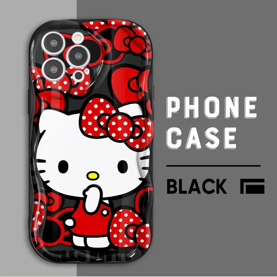Cute Sanrio Hello Kitty Case for iPhone 17 Air 14 12 Mini 11 15 Plus 16 Pro Max 16e 13 XS X Soft Phone Cover