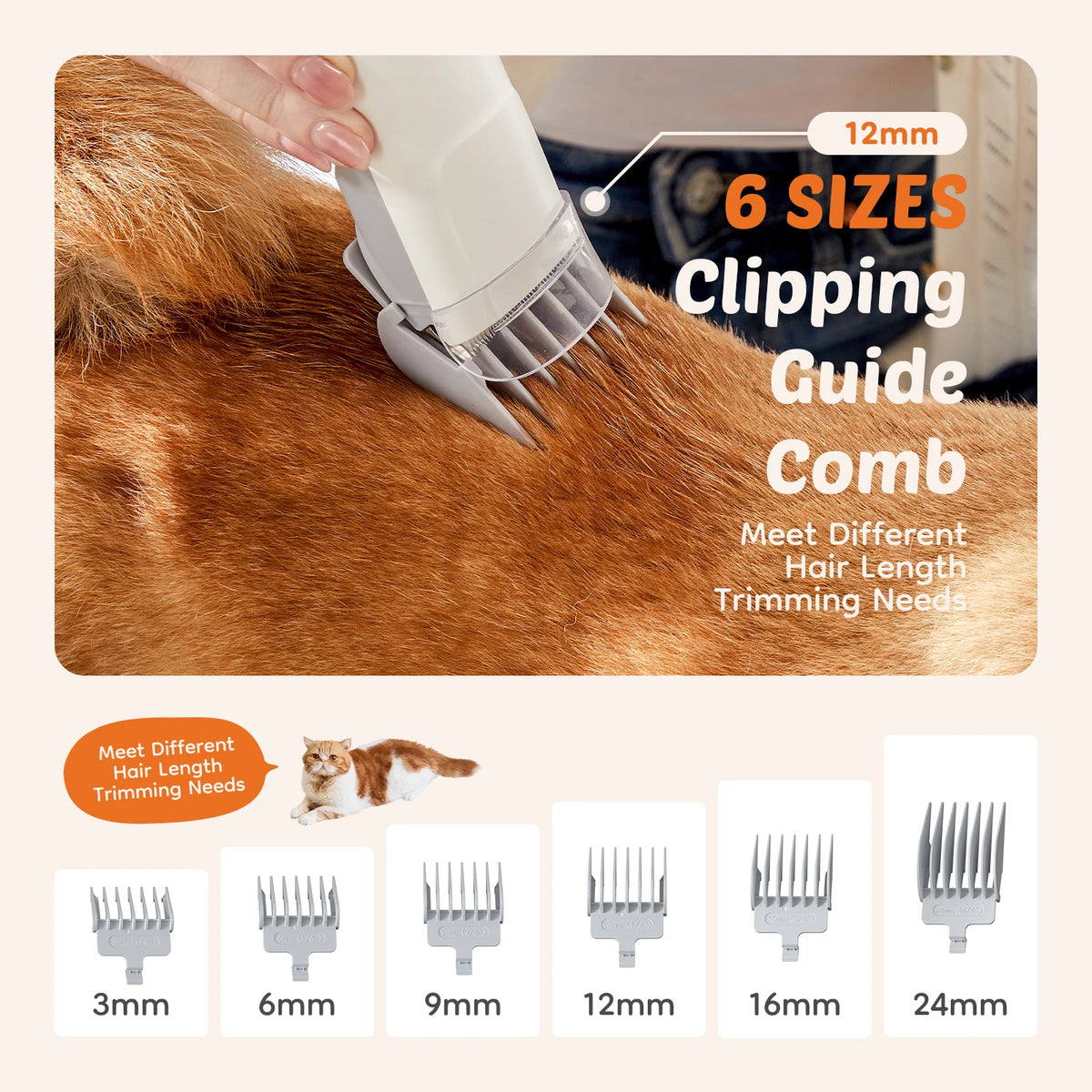 Pet Grooming Vacuum Kit with Clippers