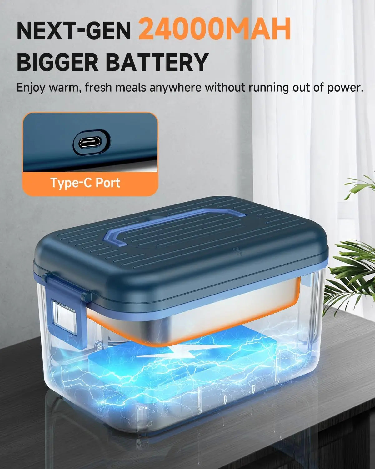Cordless Self-Heating Electric Lunch Box – 1.6L