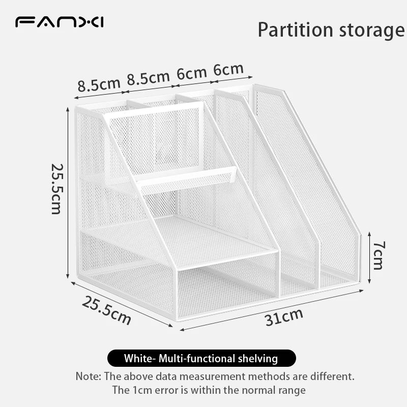 3-Tier Mesh Desk File Organizer