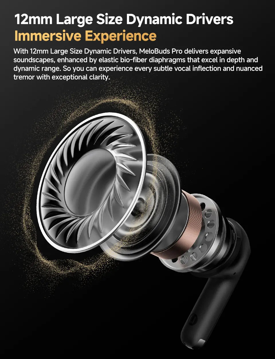 QCY MeloBuds Pro ANC Wireless Earphones 46dB Active Noise Cancellation Earbud Bluetooth 5.3 Hi-Res Audio with LDAC Headphones