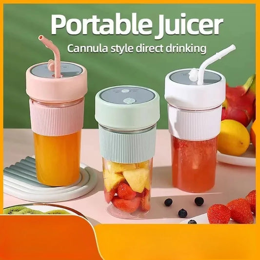 Portable Juicer Usb Rechargeable Wireless Mini Smoothie Blender Mixer Fruit Juice Maker Electric Juicer Machine Glass Cup