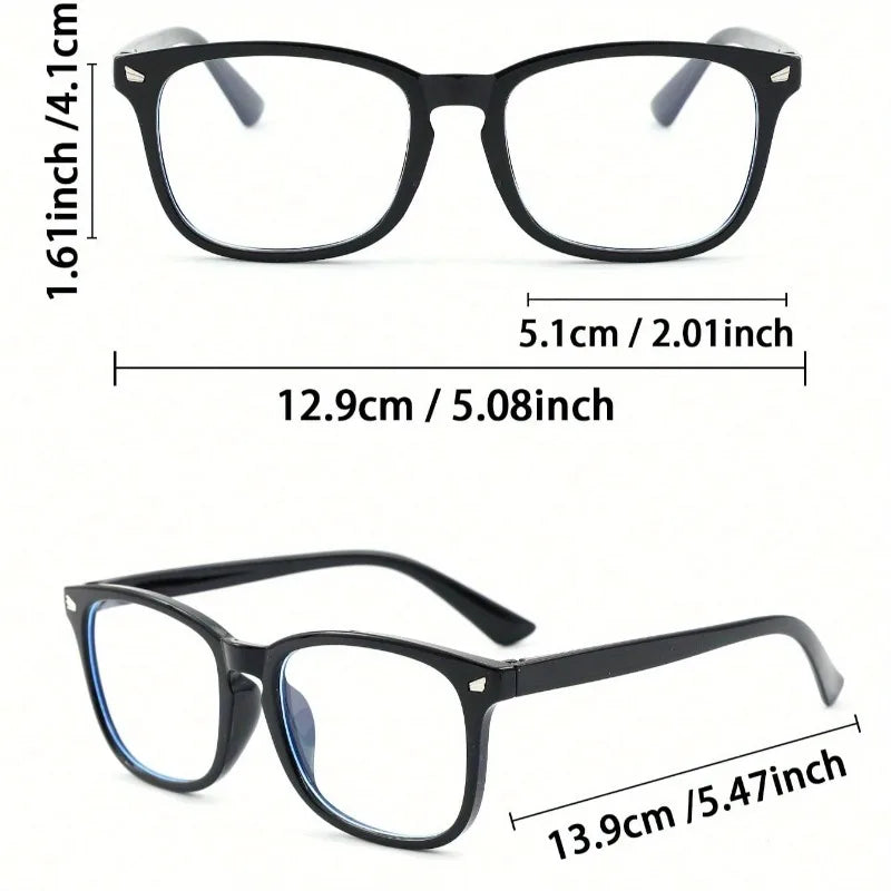 Y2K Leopard Print Clear Glasses – 3 Pack