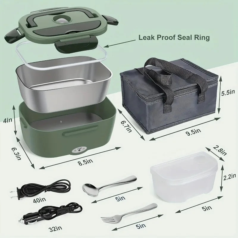 Portable Electric Lunch Box Food Warmer – 1.5L, 60W
