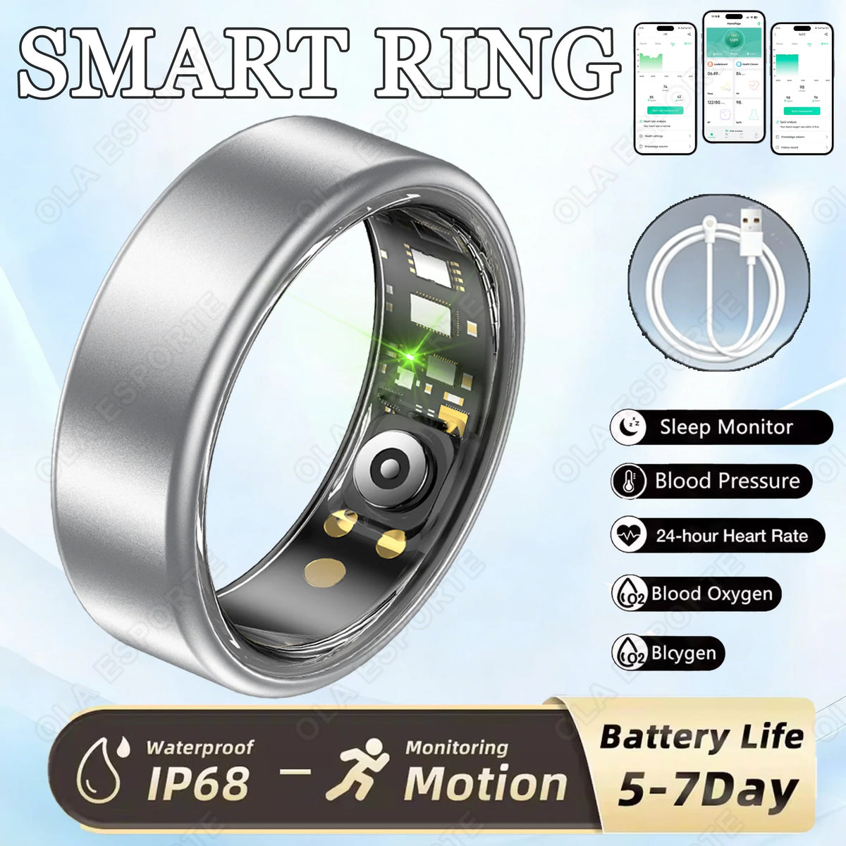 Smart Fitness Tracking Ring