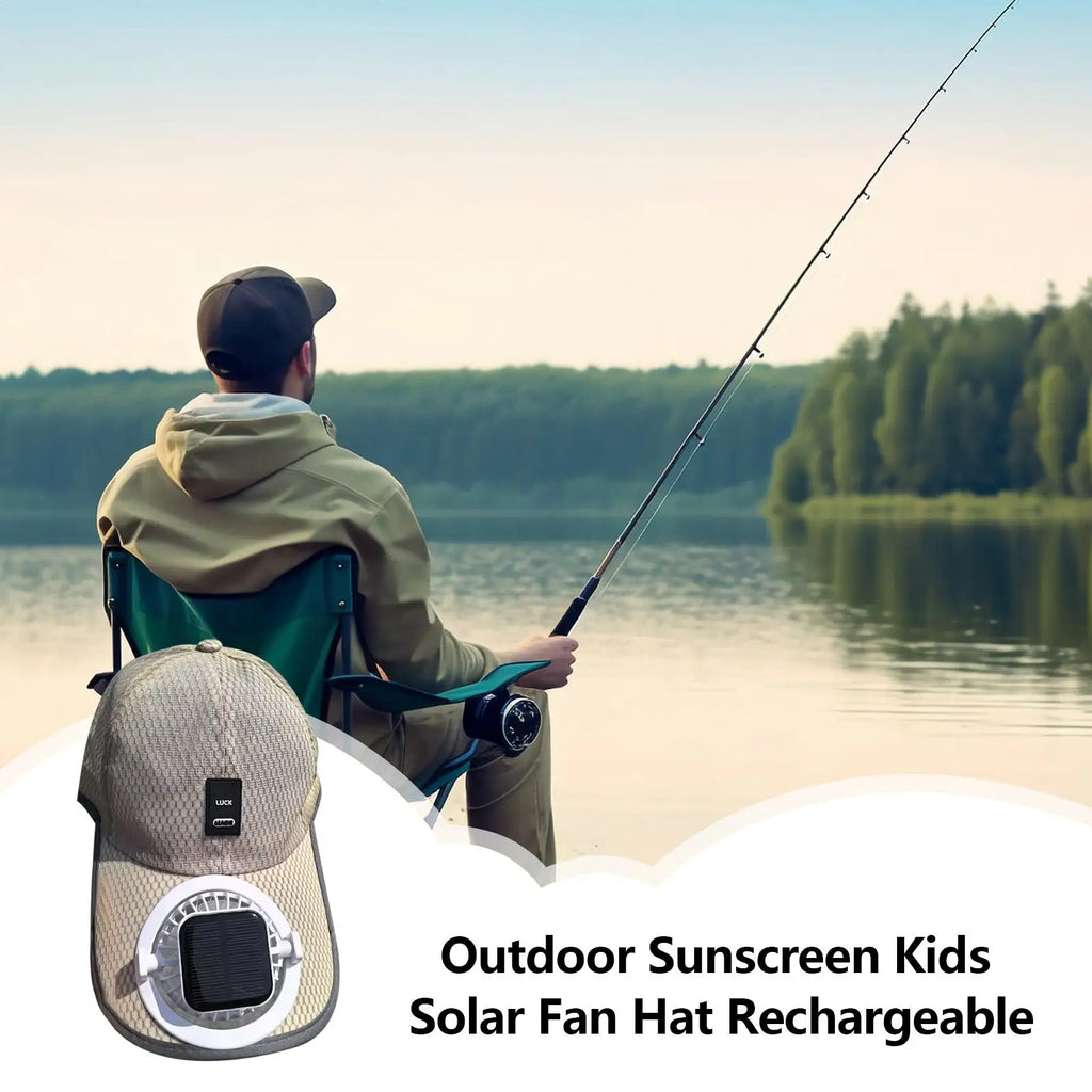 Solar-Powered Cooling Fan Baseball Cap