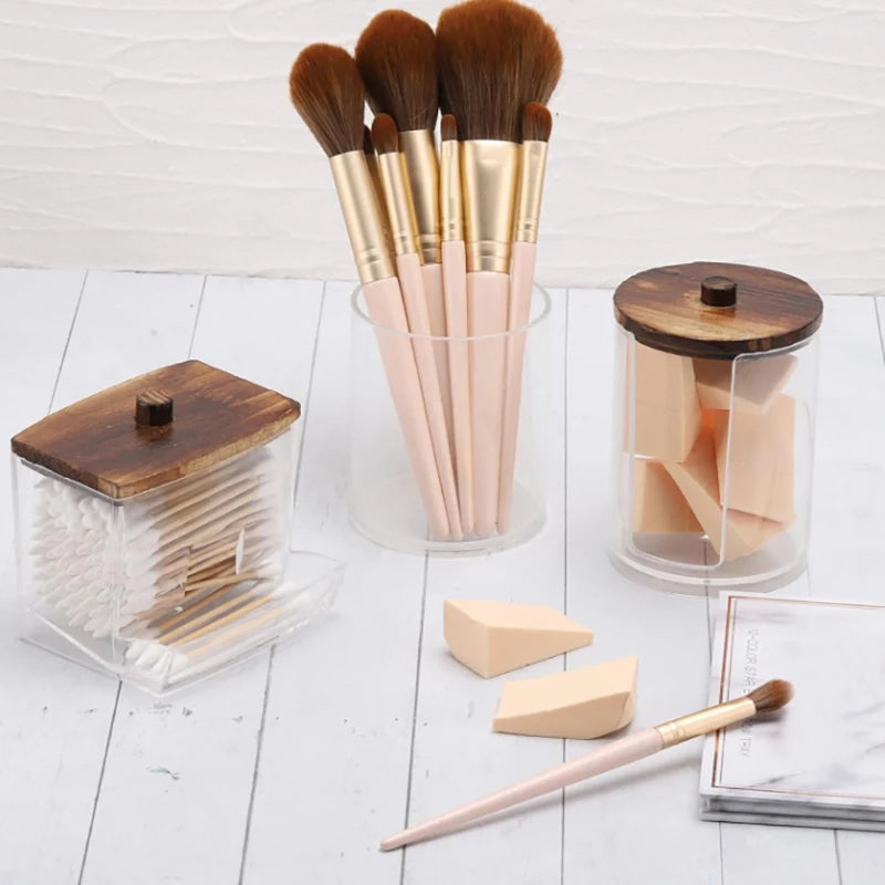 Qtip & Cotton Ball Bathroom Organizer Set