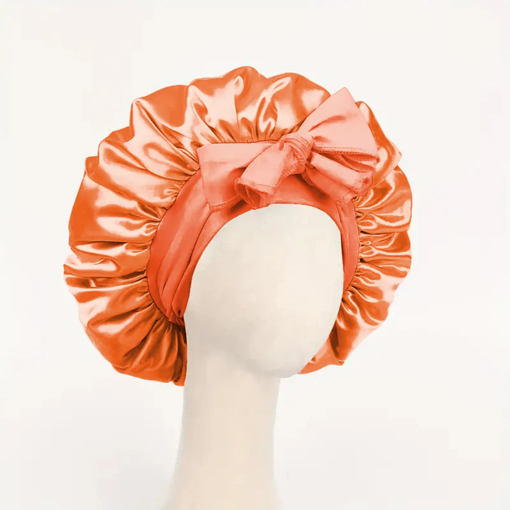 Adjustable Satin Silk Sleep Bonnet